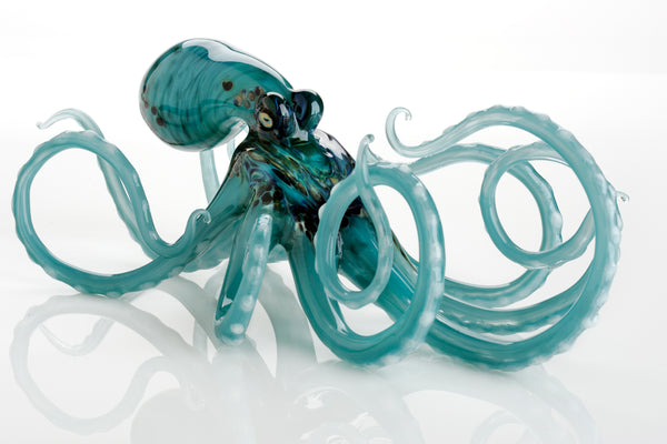 Large Glass Octopus Sculpture
