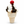 Glass ice cream sculpture with a white scoop, dark brown chocolate topping, and a red cherry in an ivory waffle cone on a white background.
