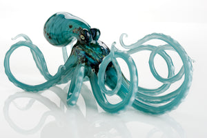 Large Glass Octopus Sculpture